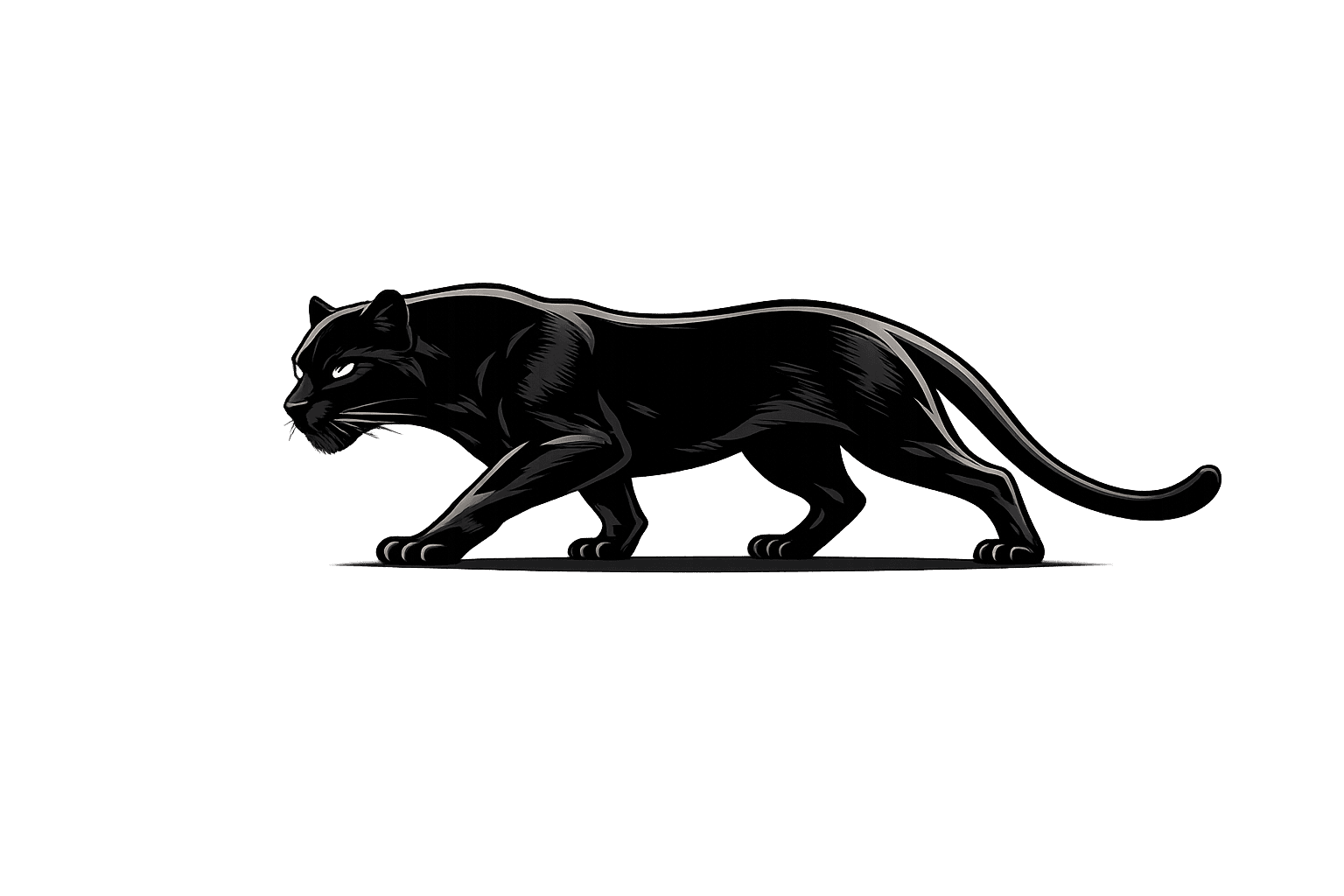 Black panther walking